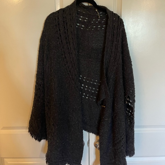 Free People Sweaters - Free People Boho Crochet Drape Cardigan